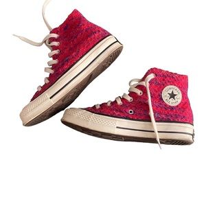 high top pink and purple converse women’s size 5